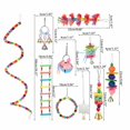 thumbnail image 2 of Parrot Hanging Chewing Toys Metal Rope Small Ladder Stand Budgie Cockatiel Cage Bird Toy Set, 2 of 10