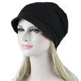 thumbnail image 1 of Fgnfyis Women Soild India Muslim Stretch Turban Hat Camouflage Hair Loss Head Scarf Wrap Womens Hats Black, 1 of 3