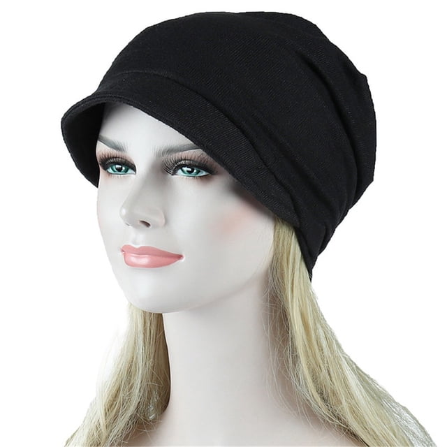 Fgnfyis Women Soild India Muslim Stretch Turban Hat in black, designed for hair loss coverage and daily wear. This cotton-blended unisex turban hat offers comfort, stretchability, and ease of use. Ideal for casual or modest styling, it is part of women's accessories and doubles as a head scarf wrap.