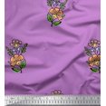 thumbnail image 1 of Soimoi Poly Georgette Fabric Leaves & Floral Block Fabric Prints by Yard 52 Inch Wide, 1 of 3