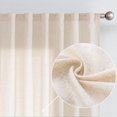 thumbnail image 1 of Curtainking Rideaux à Pattes Arrière 84 Pouces Beige Brut Rideaux Filtrant la Lumière Salon Chambre Draperies Poche pour Tringle Lin Rideaux Style Ferme Lot de 2, 1 of 7