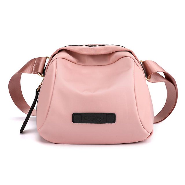 Casual Nylon Shell Bag, Small Crossbody Bag For Women, Zipper Closure Purse For Everyday