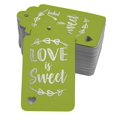 thumbnail image 1 of Inkdotpot Silver Foil Paper Hang Tags Love Is Sweet Wedding Favor Tags 100 Pack, 1 of 6