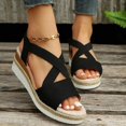 thumbnail image 3 of Oyedens Sandales Espadrilles pour Femmes Mode Chic à Bride Arrière à Plateforme Compensée Chaussures pour Femmes 2025, 3 of 6
