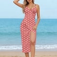 thumbnail image 2 of Sortie de Plage pour Femmes avec Sangle Ajustable, Fente Latérale Haute, Polyester Tissé Transparent, 1 Pce, 2 of 9
