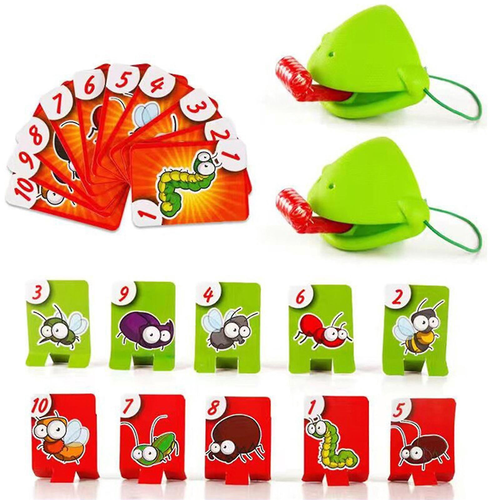 Frog Chameleon Mask Game For Kids, Interactive Duel Card Game, Number Recognition & Hand-eye Coordination, Safe Abs, Ages 4-10--XICEN