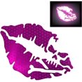 thumbnail image 1 of ORUYROP High Intensity Reflective Vinyl Death Kiss Skull Crossbones Lips Decal Bumper Sticker-Cars, Motorcycles, Helmets, Wind Screens, laptops (18 inches Wide, Special Edition Purple), 1 of 6