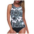 thumbnail image 2 of Women Tankini Swimsuit High Waist High Neck Tummy Control Two Piece Bathing Suits Halter Swimwear Set, 2 of 4
