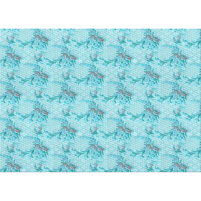 Ahgly Company Tapis de Zone Rectangulaire Transitionnel Bleu Tron pour Intérieur, Lavable à la Machine, 7 Pieds x 10 Pieds