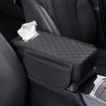 thumbnail image 2 of Leather Center Console Armrest Cover with Storage Pocket and Tissue Holder for Cars Trucks SUVs, 2 of 3