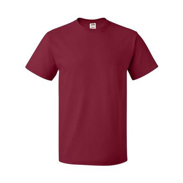 Fruit Of The Loom T-Shirt Ras du Cou à Manches Courtes en Coton HD pour Hommes, 6TG, Cardinal