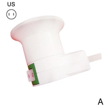 1PC E27 Light Bulb Socket Holder Plug-in Adaptor Screw Lamp Wall Base Whit N8E0