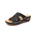 thumbnail image 1 of LUXUR Lady Orthopedic Sandals Platform Wedges Open Toe Cozy Mules Slides Ladies Shoes Black 10, 1 of 2