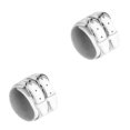 thumbnail image 4 of Baohd Multi-Couleur Double Tour PU Cuir Large Bracelet Manchette Hommes Accessoire Blanc 2Set, 4 of 6