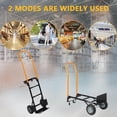 thumbnail image 1 of AKDSteel 4-Wheel Convertible Hand Truck, 2-In-1 Platform Dolly With Solid Tires, Switches Between 2-Wheel Dolly Cart And 4-Wheel Push Cart For Moving In Warehouse, Garden Or Grocery, 1 of 7