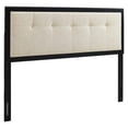 thumbnail image 2 of Modway Draper Tufted King Fabric and Wood Headboard in Black Beige, 2 of 9