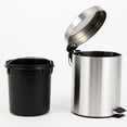 thumbnail image 3 of Household Pedal Operated Covered Stainless Steel Mini Can With Inner Bucket For Elegant Space Organization Grease Remover Kitchen Cabinets Blah Cleaning Products Water Mark Remover from Crawl Space, 3 of 3