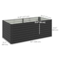 thumbnail image 3 of Outsunny Galvanized Raised Garden Bed, 5' x 3' x 2' Planter Box, Dark Grey, 3 of 10