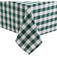thumbnail image 1 of Checkered Square Tablecloth - Stain Resistant, Waterproof and Wrinkle Resistant Washable Table Cloth for Dining Room and Outdoor Use, 60 x 60 Inch, Forest Green and White Gingham Pattern, 1 of 6