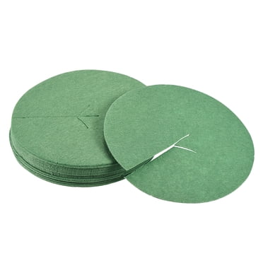 Unique Bargains 5.4' Round Nonwoven Tree Mulch Ring Mat Cover Plant Barrier, Green 18 Pack