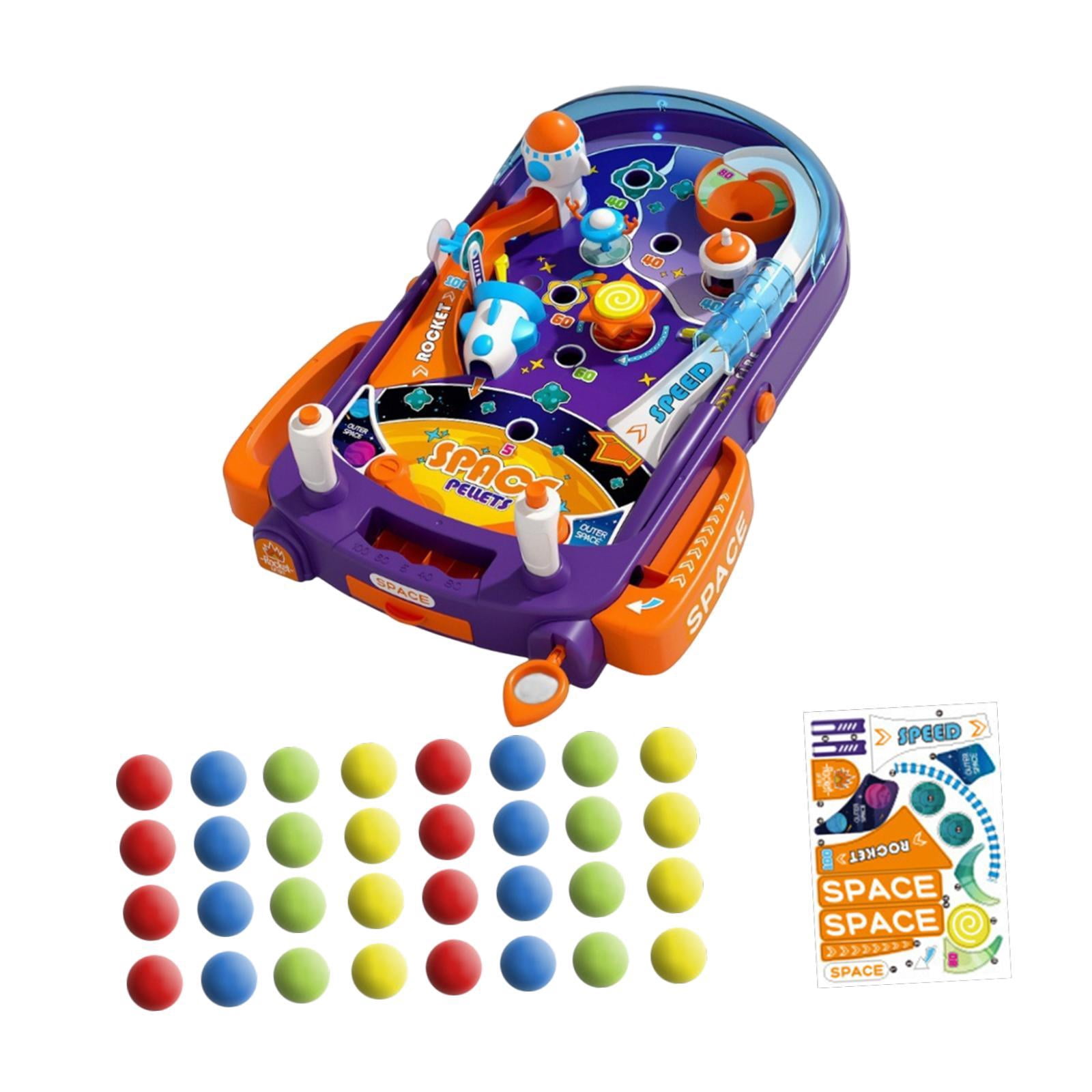 MERIGLARE Machine de Flipper pour Enfants Robuste pour Garçons Filles Enfants Enfants et Bricolage avec 32 Balles