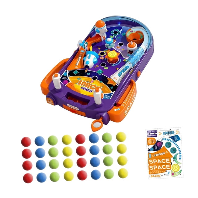 MERIGLARE Machine de Flipper pour Enfants Robuste pour Garçons Filles Enfants Enfants et Bricolage avec 32 Balles