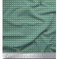 thumbnail image 1 of Soimoi Blue polyester Crepe Fabric Seamless Damask Fabric Prints By Yard 52 Inch Wide, 1 of 4