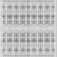 thumbnail image 1 of Ahgly Tapis d'Intérieur Lavable en Machine Carré Transitionnel Gris Platine, 6 Pieds Carré, 1 of 7