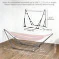 thumbnail image 3 of Outsunny 2-in-1 Steel Hammock Stand, Foldable Hammock Net Stand, Black, 3 of 10