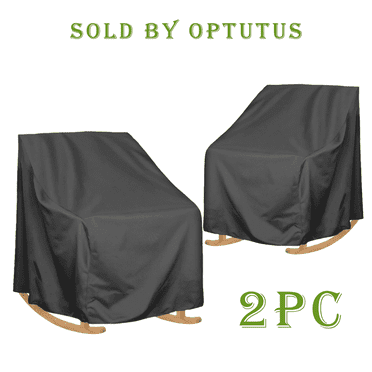 OPTUTUS Housses de Chaises Berçantes de Patio, Lot de 2, Housses de Meubles de Chaise en Tissu Oxford Imperméable 35 x 38 x 29 Pouces
