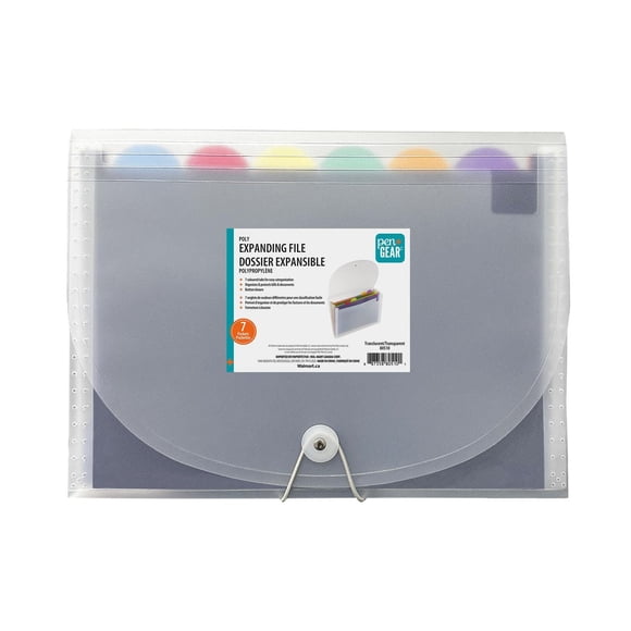PEN+GEAR POLY TRANSLUCENT 7 PKT EXP FILE