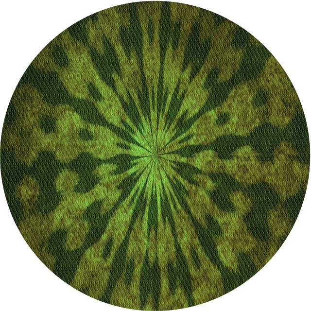 Ahgly Tapis Rond Lavable en Machine Intérieur Transitionnel Vert Forêt Foncé, 7 Pieds Rond