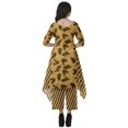 thumbnail image 4 of Moomaya Ensemble Kurti Kurta Pantalon pour Femmes Col Bateau Imprimé Robe 2 Pcs Tenue Ethnique, 4 of 6