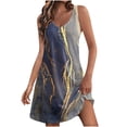 thumbnail image 1 of Pisexur Robes d'Été pour Femmes Boho Robe de Plage Florale Col en V Sans Manches Mini Robes Décontractées Fluides Robe Débardeur pour Vacances à la Plage avec Poches, 1 of 6