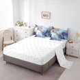 thumbnail image 4 of YST 7 Pcs Marble Comforter Set Full Size, Stone Pattern Fluid Bed In A Bag With Flat Sheet And Fitted Sheet For Adults, Liquid Quicksand Metallic Marble Bedding Set With Pillowcases & Shams, 4 of 5