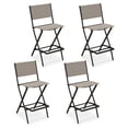 thumbnail image 1 of Topbuy Tabourets de Bar Pliants d'Extérieur - Ensemble de 4, Café, 1 of 6