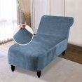 thumbnail image 2 of 2024 Velvet Armless Chaise Lounge Slipcover Stretch Sofa Slip Cover Furniture Protector, 2 of 8
