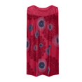 thumbnail image 3 of JUNWELL Robes d'Été pour Femmes Grande Taille Robes d'Été Grande Taille pour Femmes Plage Col en U Sans Manches Faux Deux Pièces Robe T-Shirt de Fête Midi Robe Ample, 3 of 4