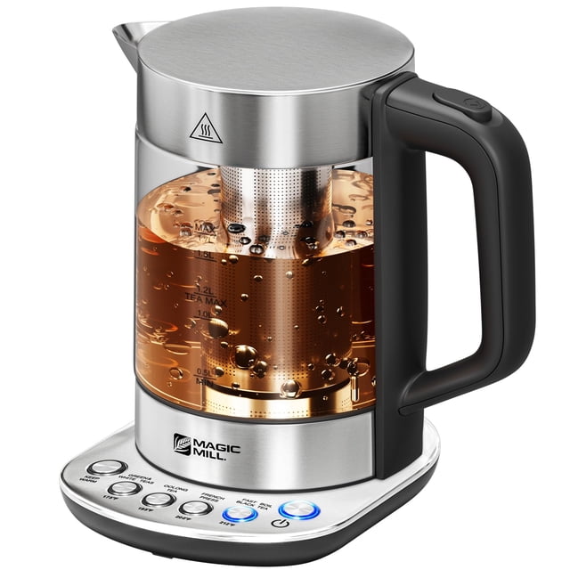 Magic Mill Pro Electric Kettle with tea Infuser and Temperature Control - Keep Warm Function, Rapid Boil, Automatic Safety Shut Off, BPA Free, No Pla
