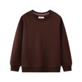 thumbnail image 1 of QUDDERR Chandails en Molleton pour Enfants Garçons Filles Couleurs Unies Col Rond Pull Unisexe Manches Longues Printemps Automne Taille 2-7T, 1 of 8