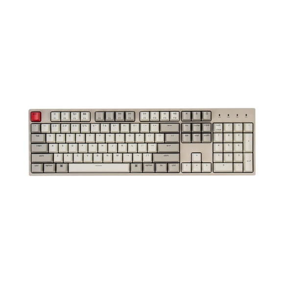 Keychron C2 Full Size Hot-swappable Wired Mechanical Keyboard Compatible with Mac Keychron Red Switch 104 Keys ABS Retro Color Keycaps Gaming Keyboard for Windows USB-C Type-C Braid Cable