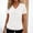 White, variant on Jacenvly Womens Tops Casual Clearance Fashion Women's Casual Short Sleeve V-Neck Top Blouse Ladies Shirt Pullover Womens Tops Plus Size