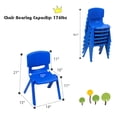 thumbnail image 2 of Gymax 6-pack Kids Plastic Stackable Classroom Chairs Indoor/Outdoor Kindergarten Blue, 2 of 10