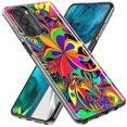 thumbnail image 2 of MUNDAZE LG Aristo 5/Phoenix 5/Risio 4 Shockproof Clear Hybrid Protective Phone Case Neon Psychedelic Hippie Wild Flowers Cover, 2 of 6
