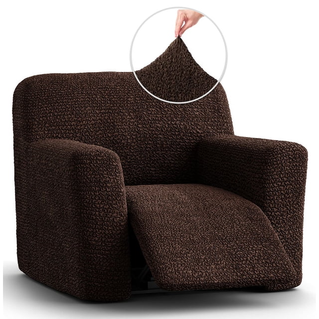 CHOK 2024 Housse pour Causeuse Inclinable - Gris Pâle Uni - Housse pour Fauteuil Inclinable 2 Places