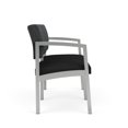 thumbnail image 4 of Lenox Steel Reception Waiting Loveseat / Silver Steel / Dark Gray / Black, 4 of 5