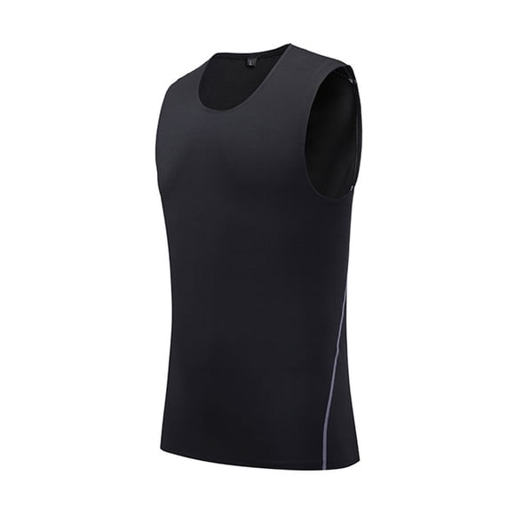 Fitness Wear Men’s Sleeveless Compression Top for Training – Lightweight Athletic Vest with Cool Dry Breathable and Supportive Fit