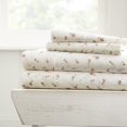 thumbnail image 1 of ienjoy Ensemble de Draps 4 Pcs Doux à Motif Floral, Grand Lit, Rose, 1 of 8