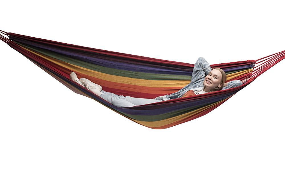 Hamac Double de Style Brésilien de Luxe - Couleurs Chaudes