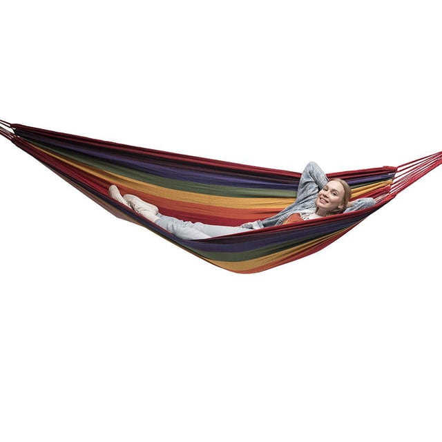 Hamac Double de Style Brésilien de Luxe - Couleurs Chaudes